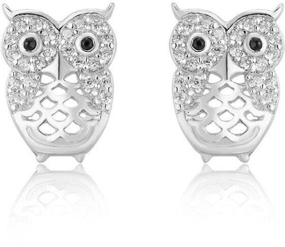 Silver earrings Owls AGUP1200