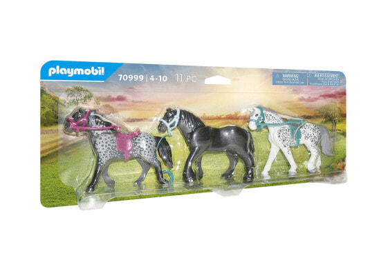 Игровой набор Playmobil 3 horses Friesian Knabstrupper & Anda - 70999 (Три лошади Фризский Кнабструпер и Анда)