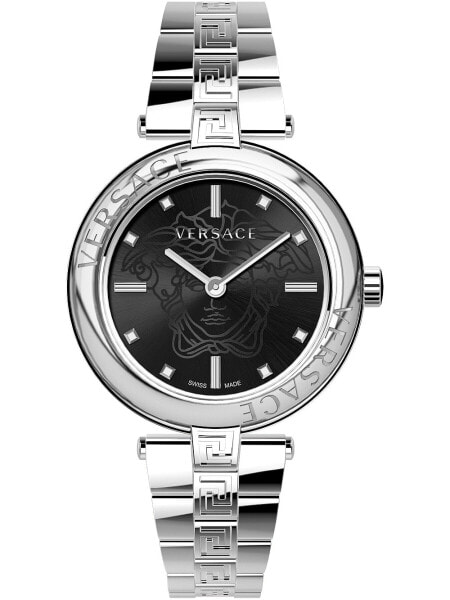 Наручные часы GUCCI Women's Swiss 25H Black Leather Strap Watch 38mm.