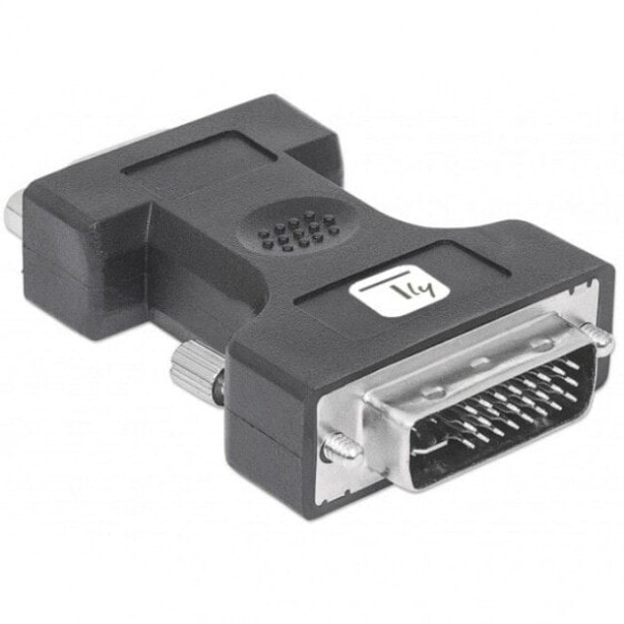 Techly IADAP-DVI-8700T, DVI-I, VGA, Black