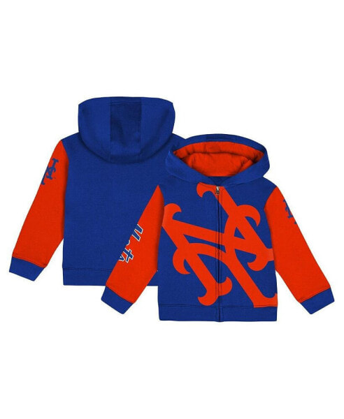 Baby Boys and Girls Royal New York Mets Post Card Full-Zip Hoodie Jacket