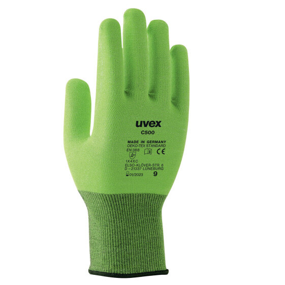 UVEX Arbeitsschutz C500, Green, Adult, Adult, Unisex, 1 pc(s), Polyethylene, Viscose, Polyamide, Fiberglass