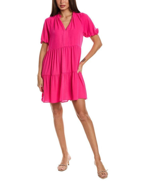 Cece Tiered Mini Dress Women's Pink Xxs