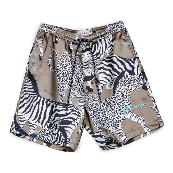 GRIMEY Animal Satin Shorts