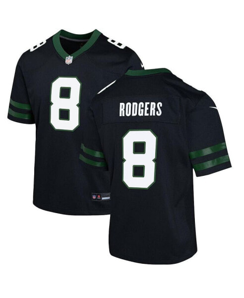 Nike Big Boys and Girls Aaron Rodgers Legacy Black New York Jets Alternate Game Jersey