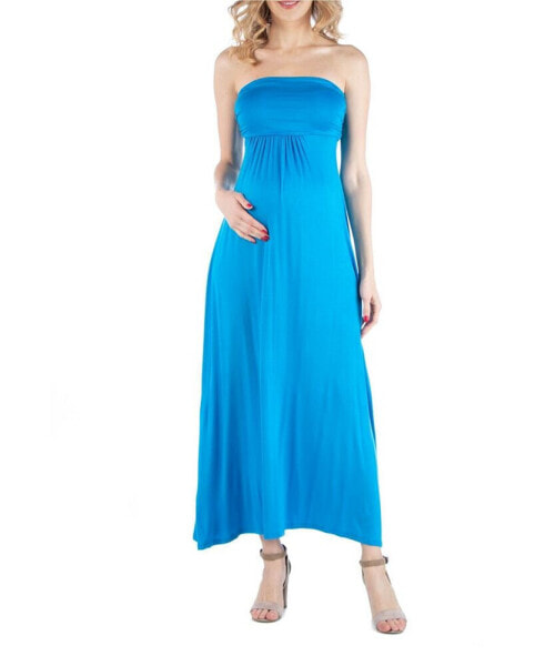 Sleeveless Empire Waist Maternity Maxi Dress