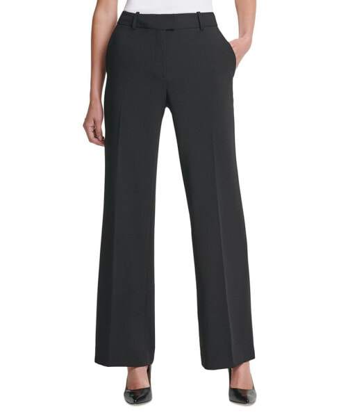 Petite Solid Fixed-Waist Slant-Pocket Wide-Leg Pants, Created for Macy's