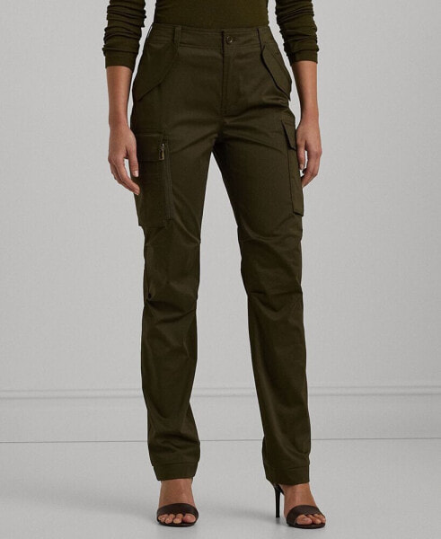 Petite Sateen Cargo Pants