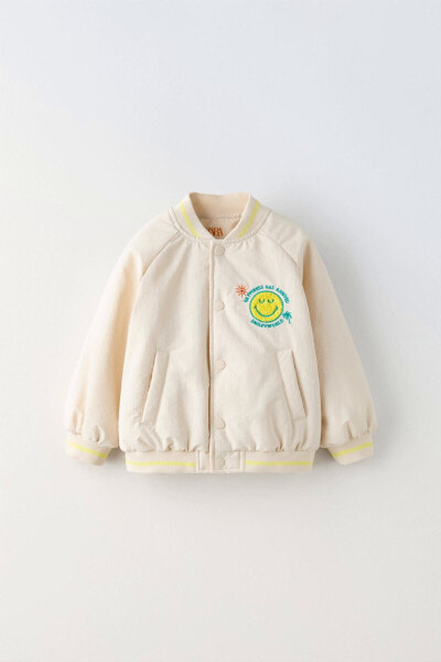 Bomber jacket with smileyworld ® patch