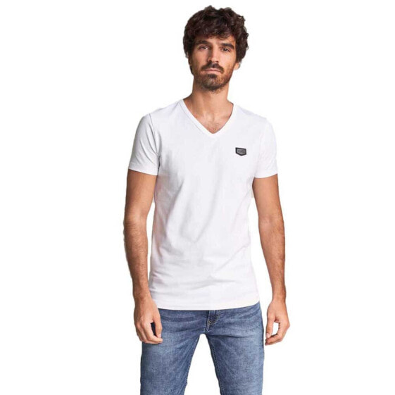 SALSA JEANS Metal Badge short sleeve v neck T-shirt