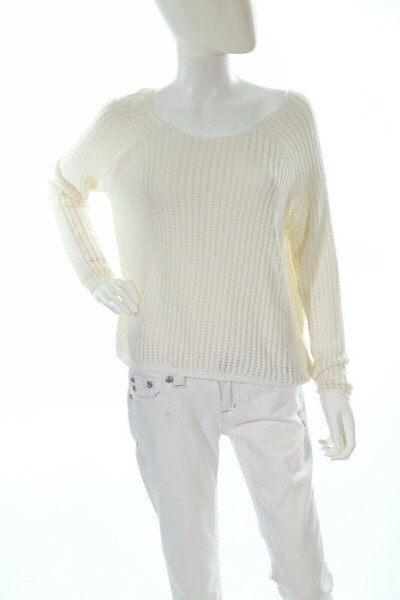 Joie Womens 'Zeta' Porcelain-New Moon Knit Pullover Sweater White Size Small