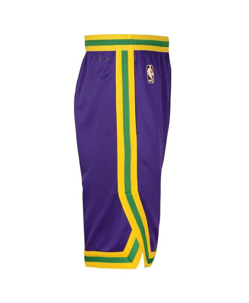 Nba Big Boys and Girls Purple Utah Jazz Classic Edition Swingman Shorts