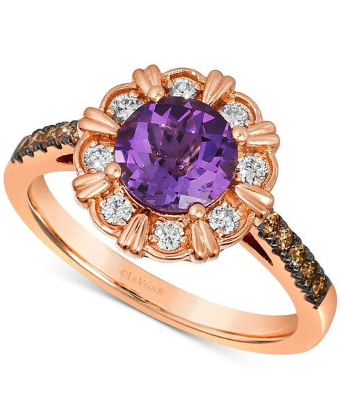 Кольцо Le Vian Amethyst & Diamond Flower R.