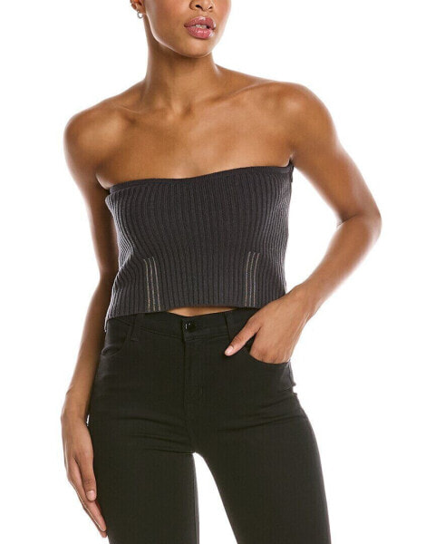 Peserico Wool, Silk & Cashmere-Blend Tube Top Women's Grey 42