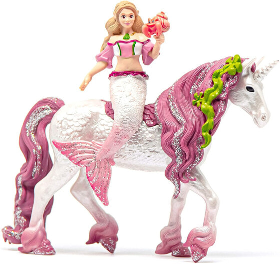 SCHLEICH 70593 Mermaid Feya on Underwater Unicorn, for Children from 5-12 Years, Bayala Toy Figure & 70568 Feya with Pegasus Unicorn, for Children from 5-12 Years, Bayala Toy Figure