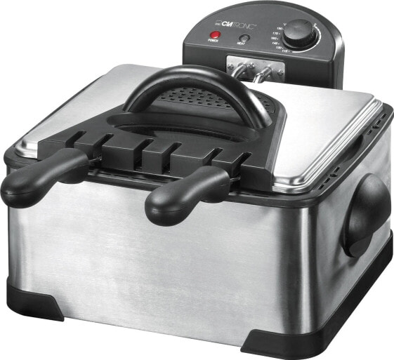 Clatronic FR 3195 - 4 L - 4 L - Double - Black,Stainless steel - Stainless steel - 2000 W