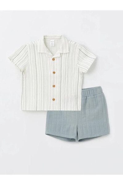 Костюм LCWAIKIKI Baby Boy Striped Shirt &  2 Piece Set.