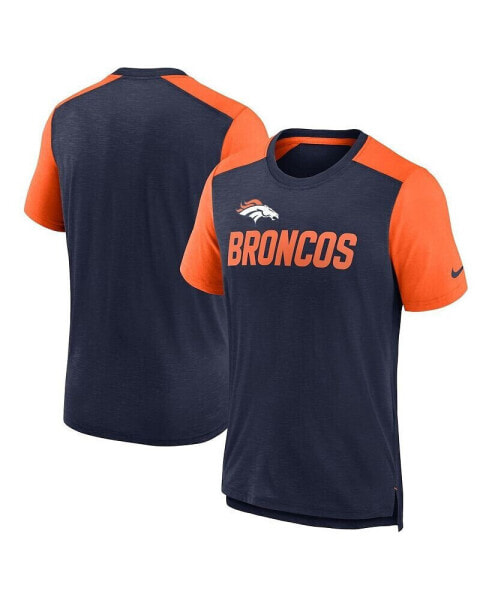 Футболка мужская Nike Denver Broncos блок цветовой Нейви, Оранжевый Марлевый