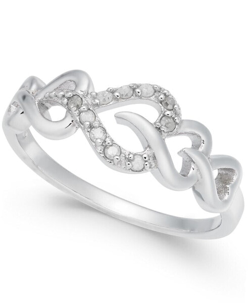 Diamond Heart Ring (1/10 ct. t.w.) in Sterling Silver