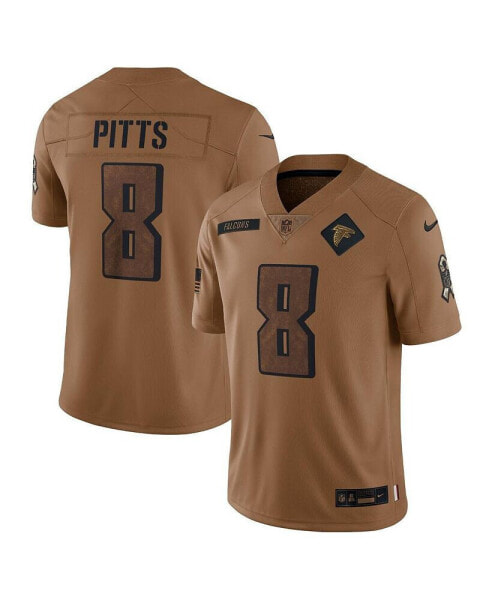 Men's Kyle Pitts Brown Distressed Atlanta Falcons 2023 Salute To Service Limited Jersey