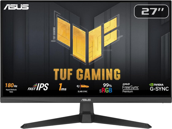 ASUS TUF Gaming VG278QR 27-Inch Full HD Monitor | 165 Hz, 0.5 ms MPRT, FreeSync, Adaptive-Sync, GameFast Input | TN Panel, 16:9, 1920 x 1080, DisplayPort, HDMI, DVI, Ergonomic, Speaker