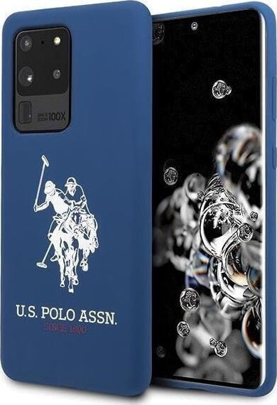 Чехол для смартфона U.S. Polo Assn. Silicone для Samsung Galaxy S20 Ultra G988 темно-синий/гранатовый