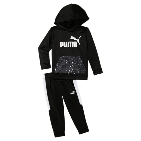 Puma 2Pc Tech Fleece Pullover Hoodie & Jogger Set Toddler Boys Size 2T Casual O