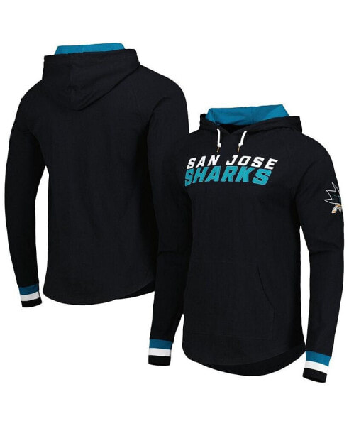 Men's Black San Jose Sharks Legendary Slub Hoodie Long Sleeve T-shirt