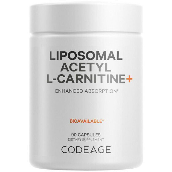 Liposomal Acetyl-L-Carnitine 500mg Supplement, 3-Month Supply, Liposomal ALC, Non-GMO - 90 ct