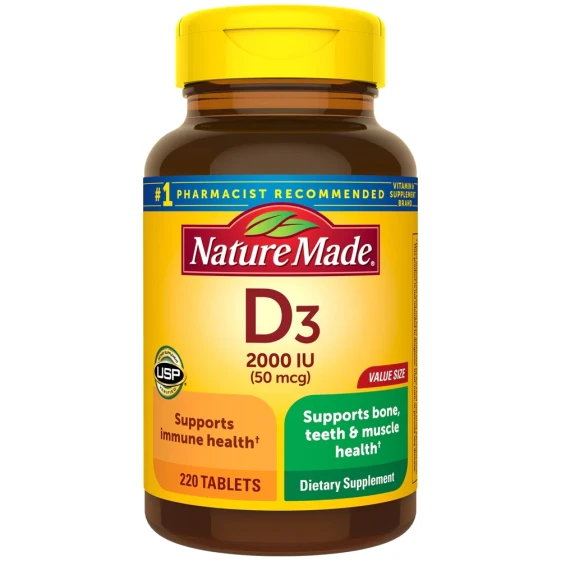 Nature Made Vitamin D3 Витамин D3 2000 МЕ 200 таблеток