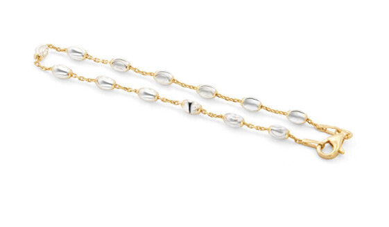 Stylish gold-plated bicolor bracelet AGB605