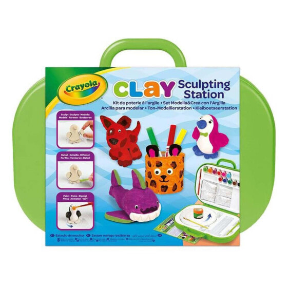 Crayola Briefcase Clay Sculpting Station Набор: Глина для лепки + Краски +Аксессуары + Кейс для хранения