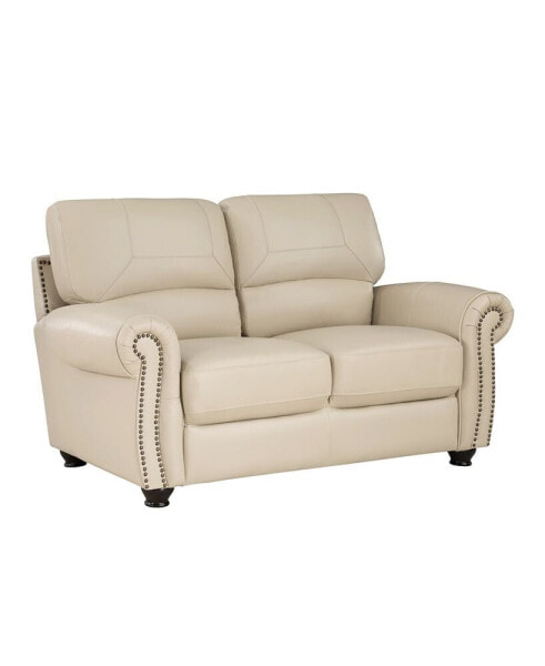 White Label Camryn 63" Leather Match Love Seat