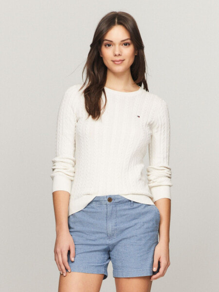 Long-Sleeve Cable Sweater