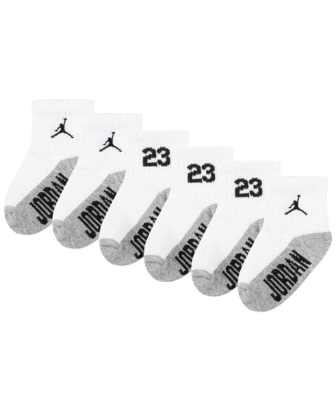 Baby and Toddler Boys Core Jumpman Ankle Socks, Pack of 6