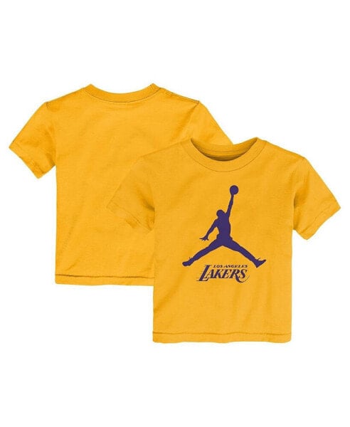 Toddler Boys and Girls Gold Los Angeles Lakers Essential Jumpman T-Shirt