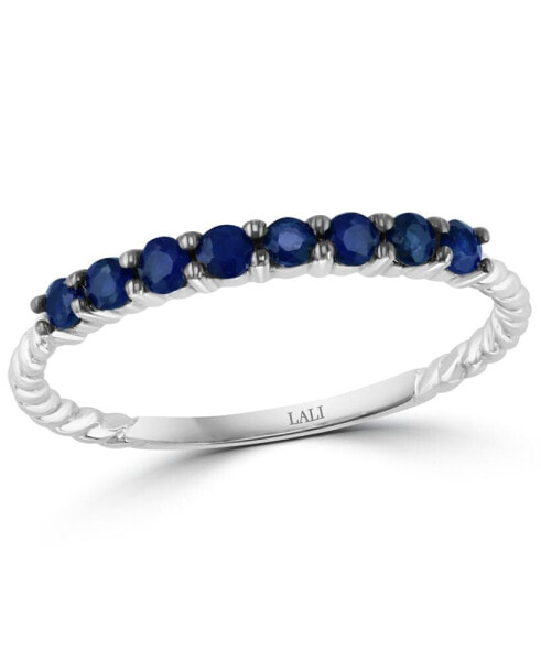 Кольцо LALI Jewels Sapphire Stack in White Gold.