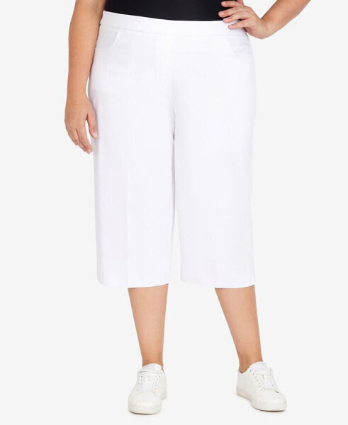 Plus Size Classic Allure Stretch Clamdigger Capri Pant