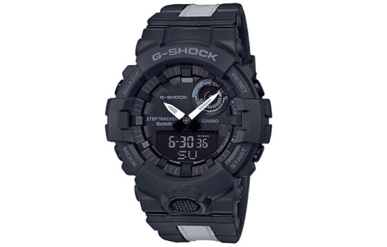 CASIO 卡西欧 G-SHOCK系列 时尚潮流撞色活力街头 户外推荐 蓝牙智能 经典指针双显运动防水石英手表树脂表带 日韩表 男表 黑色 GBA-800LU-1A / Кварцевые часы Casio G-Shock GBA-800LU-1A