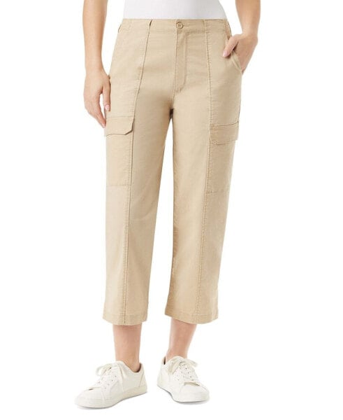 Women's Split-Hem Cropped Cargo Pants