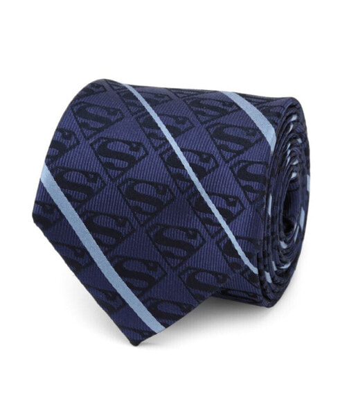 Men's Superman Stripe Pattern Silk Tie