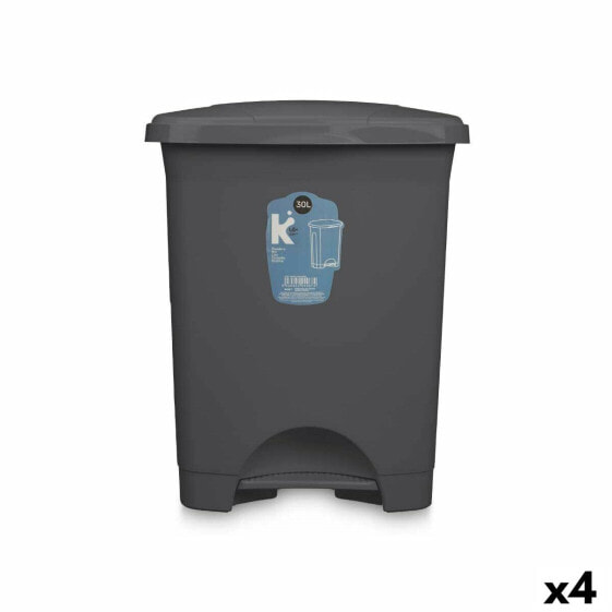 Мусорный бак BB Home Антрацитный Пластик 30 L (4 шт)