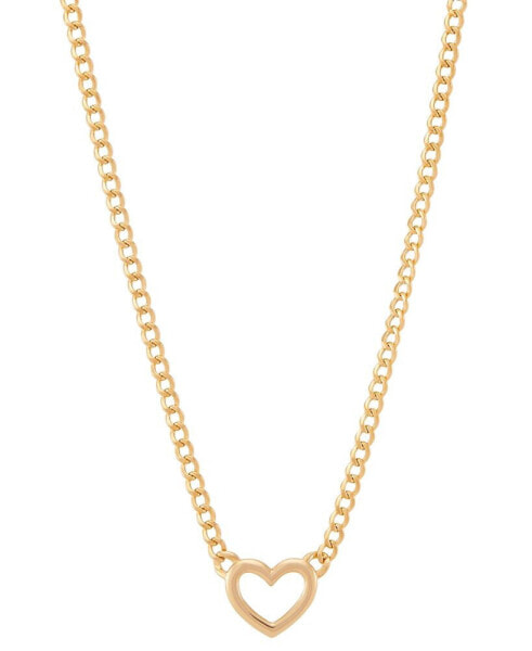 Macy's open Heart Pendant Necklace in 10k Gold, 16" + 2" extender