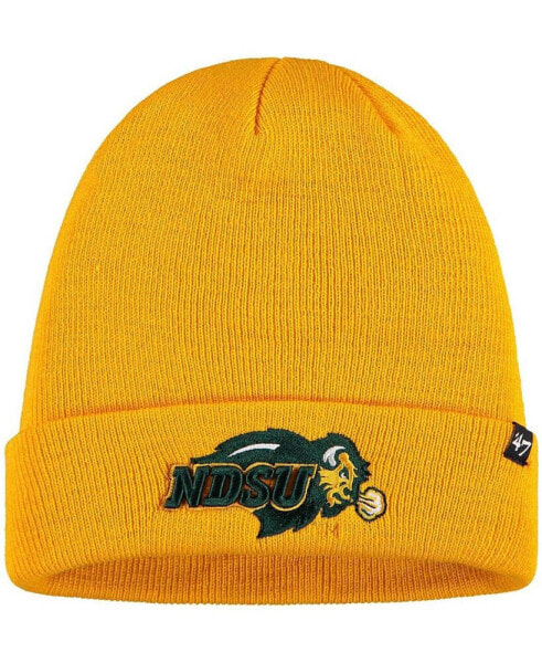 Men's Gold-Tone Ndsu Bison Raised Cuffed Knit Hat