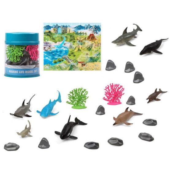 Игровой набор ATOSA Book Pack Toy Animals Of The Sea 22 Pieces Figure (Животные моря)