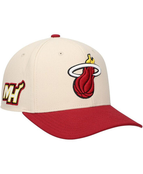 Men's Cream Miami Heat Game On Two-Tone Pro Crown Adjustable Hat