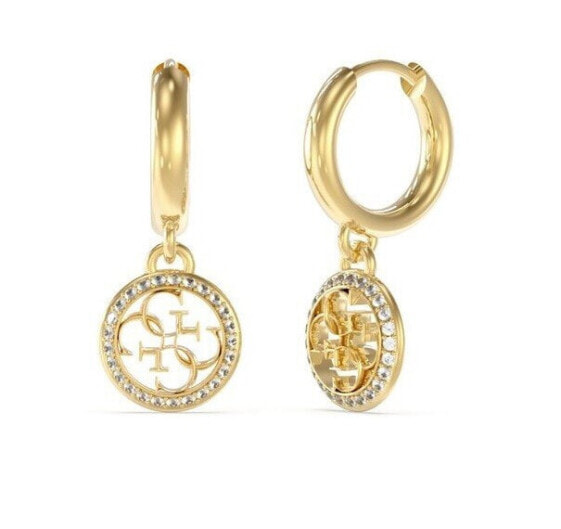 Decent Gold Plated 4G Logo Earrings JUBE02135JWYGT/U