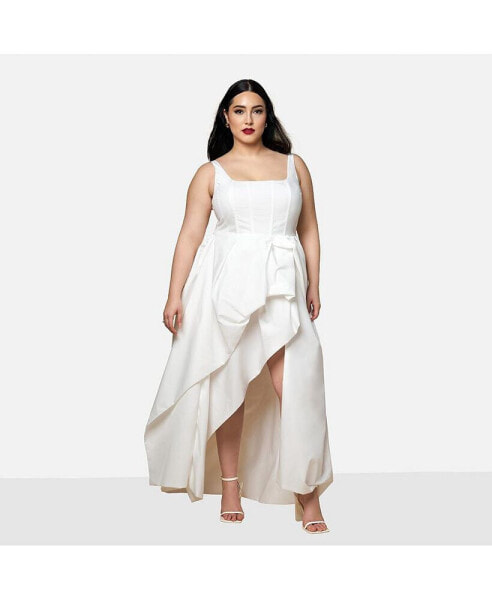 Plus Size Magnolia Corset Hi Lo Maxi A Line Dress