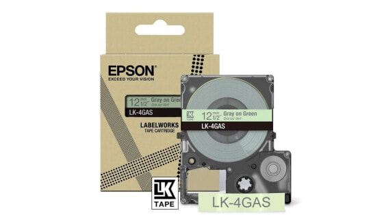 Epson LK-4GAS - Grey - Light Green - Thermal transfer - LabelWorks LW-C410 - 1.2 cm