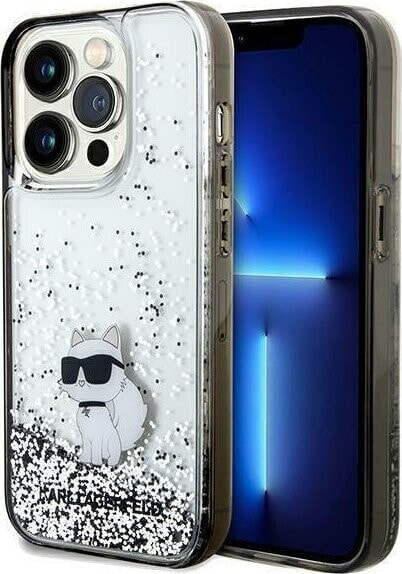 Karl Lagerfeld Karl Lagerfeld KLHCP14XLKCNSK iPhone 14 Pro Max 6.7" transparent hardcase Liquid Glitter Choupette